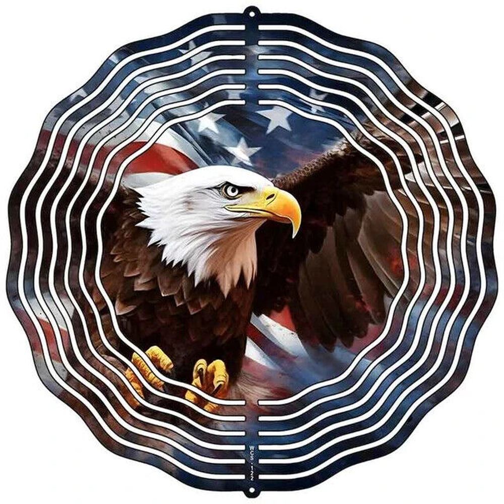 10" Metal American Eagle Wind Spinner 360 swivel hook Garden Lawn Yard Decor Home & Garden:Yard, Garden & Outdoor Living:Décor:Windmills & Wind Spinners Style Your Walls